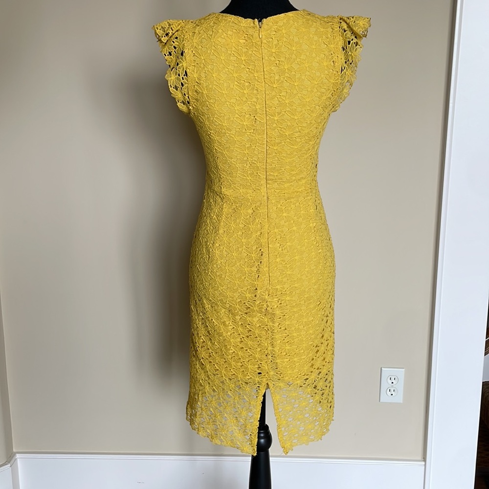 J.O.A. Yellow lacy dress - Picture 3 of 9